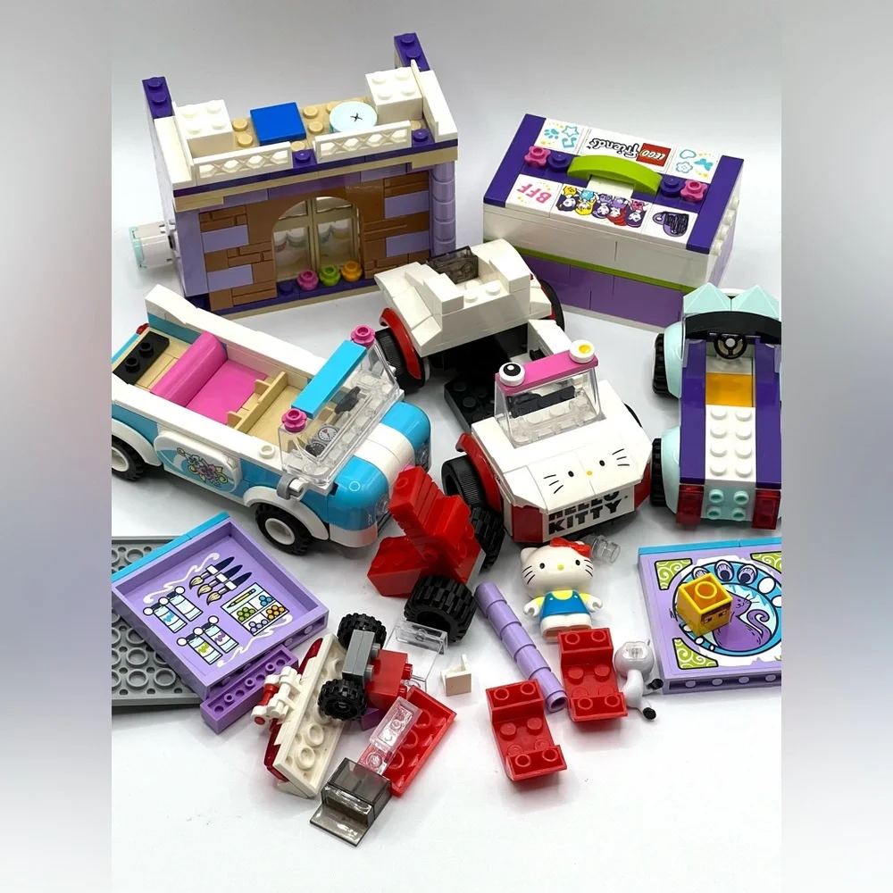 LEGO Building Blocks Pieces Misc Lot Mixed Incomplete Random Hello Kitty 15 oz - Picture 1 of 11